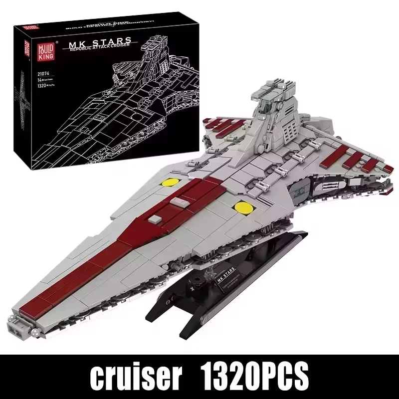 Mal King 21074 Star Plan Bouwsteen De Moc Republiek Aanval Cruiser Model Assemblage Ster Vechter Speelgoed Kids Kerstcadeau
