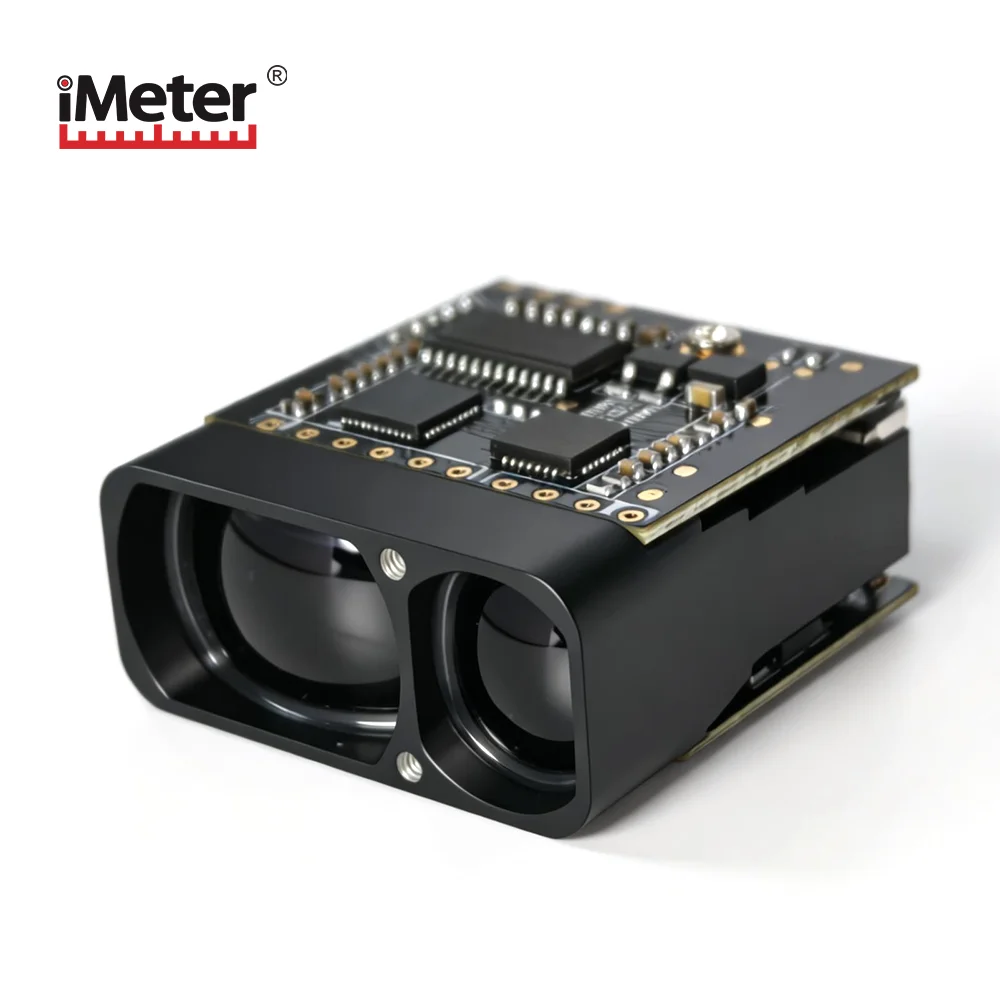 Industrial All-Weather Laser Rangefinder Sensor IP67 Rating Aluminum Construction 1200m Range Zero Thermal Drift ~40 60C