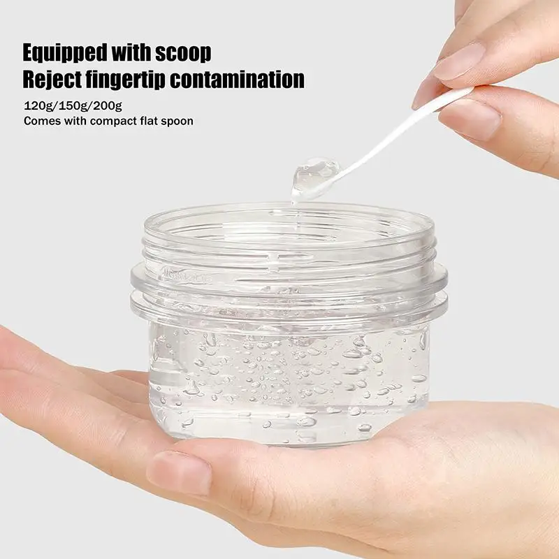 1pcs 100/150/200/300ml Plastic Empty Transparent Wide-mouth Jar With Lid Cosmetic Makeup Cream Jar Loose Powder Pots Travel