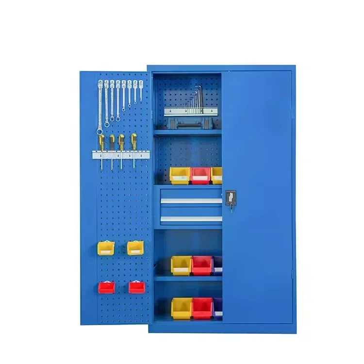 Hot SalesHeavy Colorful Workshop Tall Thickened Safety Durable Double Door Metal Tool Storage Cabinet