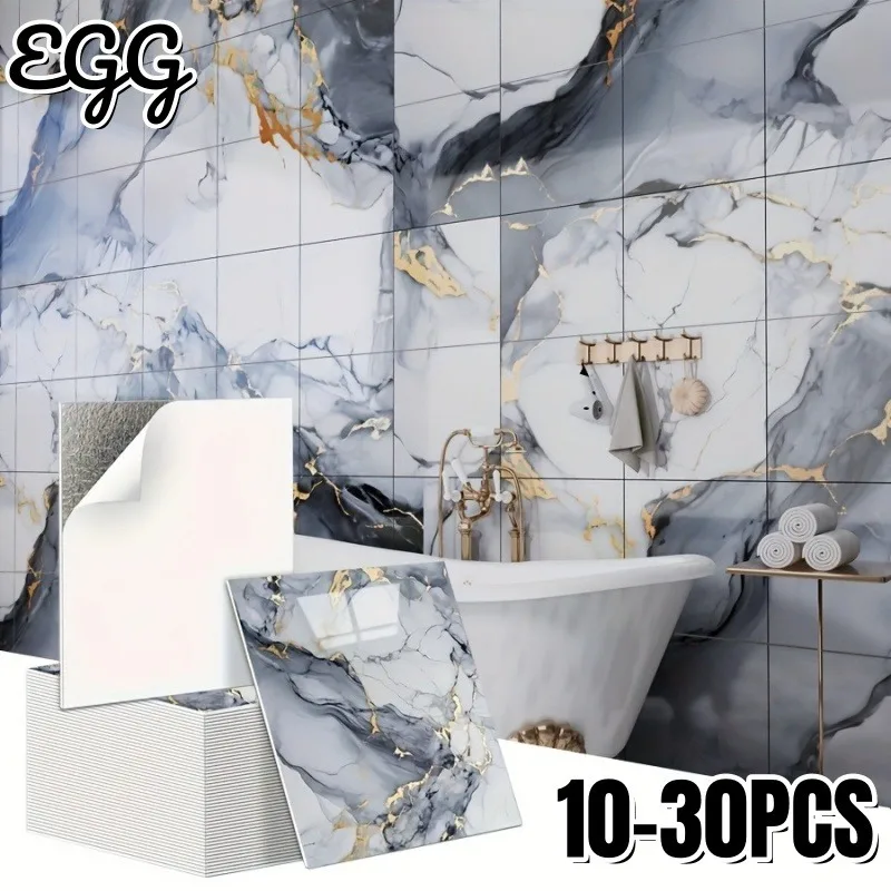 

Instant Peel and Stick Luxury Marble Pattern Wall Panels Vinyl Removable Cuttable Splash-Proof Wall Stickers Kitchen Renovation