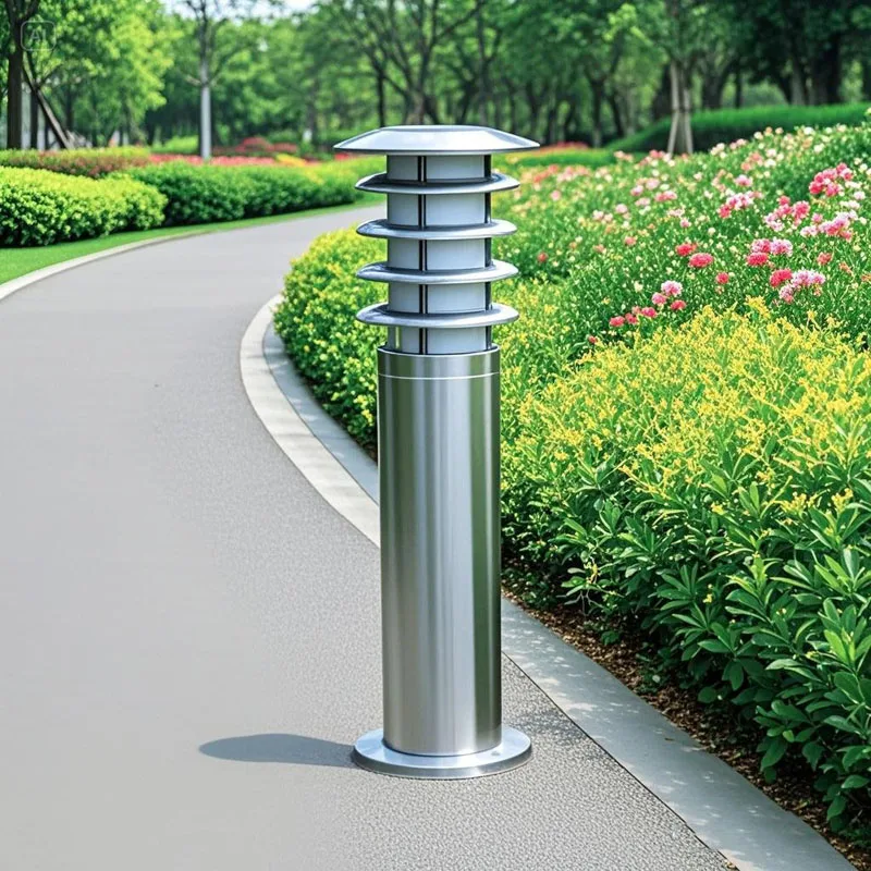 Stainless Steel Lawn Lamp for Villa Community Park Square Courtyard Lighting Outdoor Decorative Lamp Post