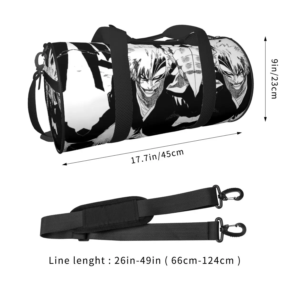 Ichigoat Anime Sport Bags Cool Fashion with Shoes Gym Bag Oxford Men Women Design Handbag Training Graphic Fitness Bag