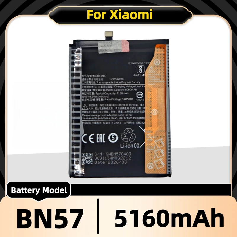 100%New High Quality BN57 5160mAh Battery For Xiaomi Pocophone X3 Poco X3 Pro Replace Phone Batteries Fast Shipping+ Tools