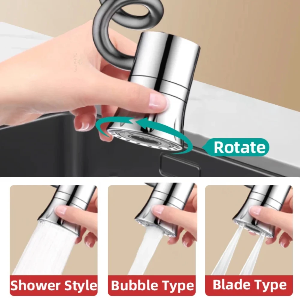 蛇口引き出し式エクステンダータップ多機能水出口防沫水引き出し式可動蛇口エクステンダーキッチンシンク用