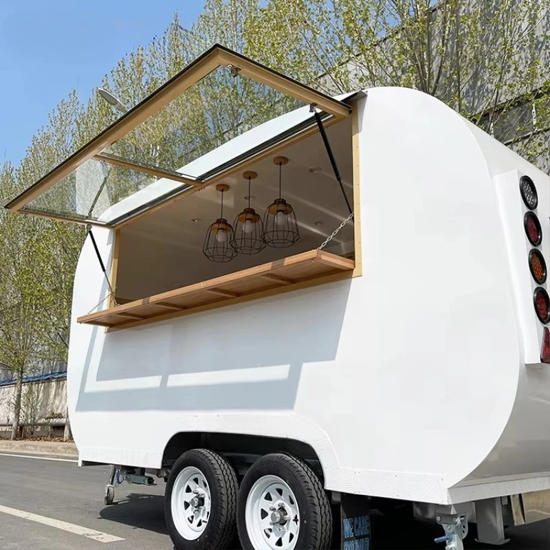 Fully Equipped Mobile Food Trailer Practical Catering Coffee Service Cart For Outdoor Business Use view 3