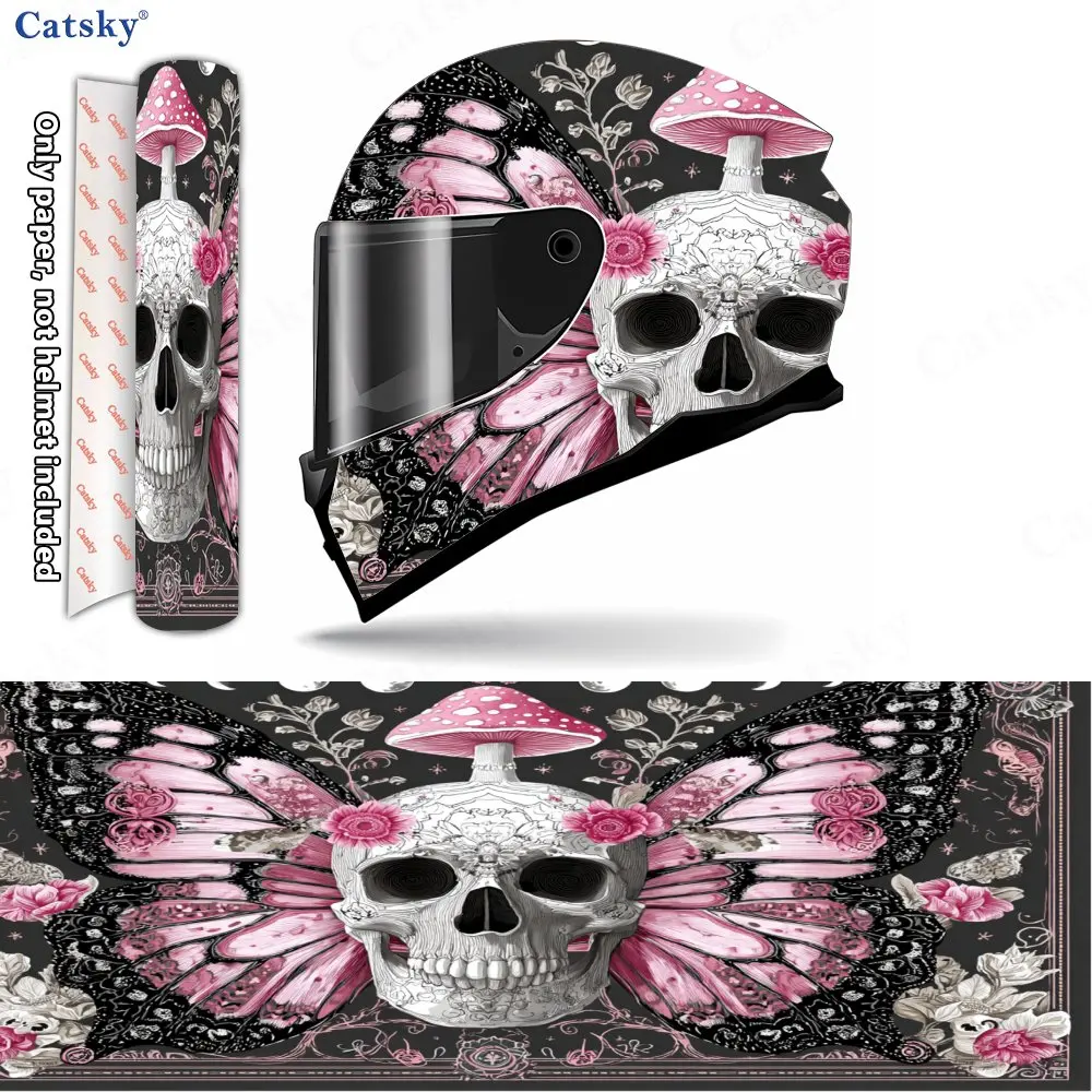 

Butterfly Skull Pattern Helmet stickers , PVC Material Multifunctional Helmet Stickers, Scratch-Resistant & Fade-Proof, Easy to