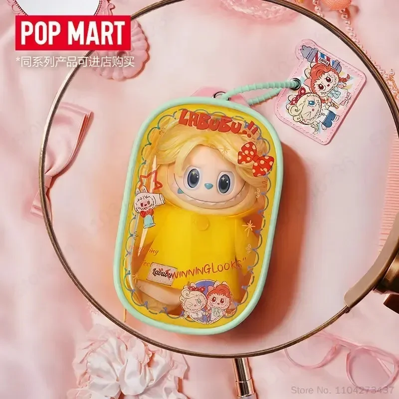 Original POP MART Labubu Barber Shop Blind Box Display Bag Clear High Transparent Dustproof Pouch Dolls Gifts