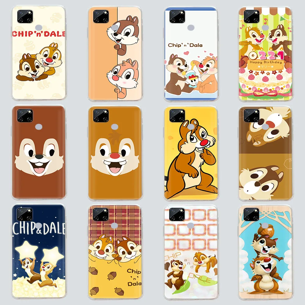 Transparent Case for Tecno Camon 15 16 17 17P 18 Premier 18I 18P 18T 19 POP 4 Pova 3 AIR 5P 5 LTE Pro Soft Cover Chip and Dale