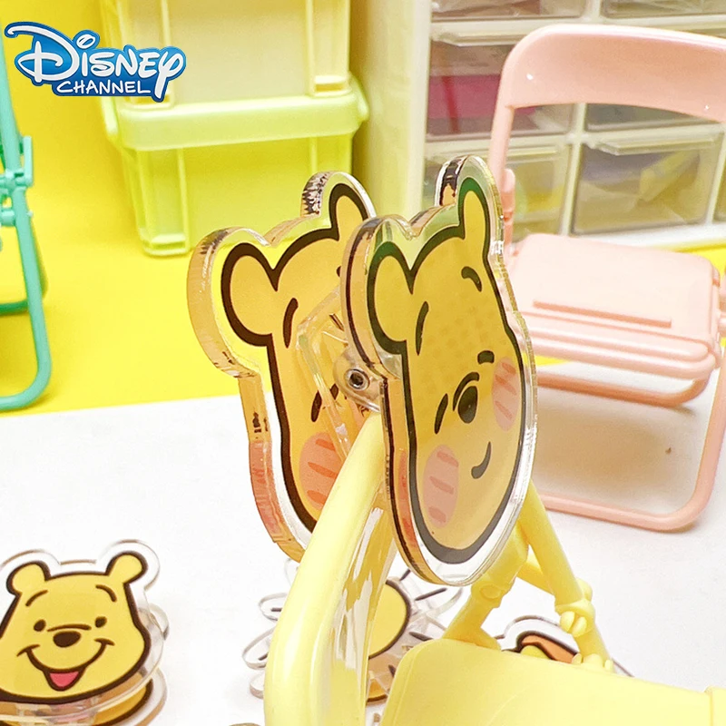 Disney Winnie The Pooh Double Sided Acrylic Note Holder Cute Account Folder Snack Sealing Clip Multifunction Storage Folder