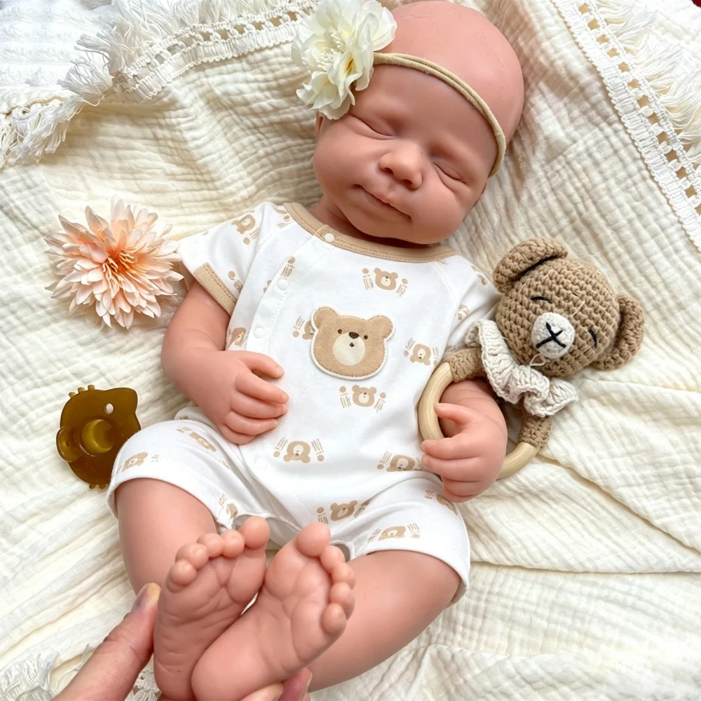 20inch Unpainted DIY Full Silicone Reborn Doll Real Touch Handmade Realistic Appearance Companion Doll for Collector view 3