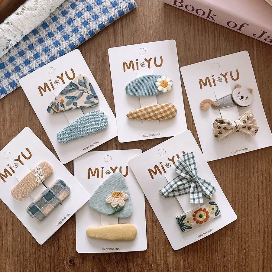 

Girls Snap Clips Children Summer Colors Hair Clip Baby Hair Accessories Kids Side Clips Toddler Cute Floral Print Hairclips