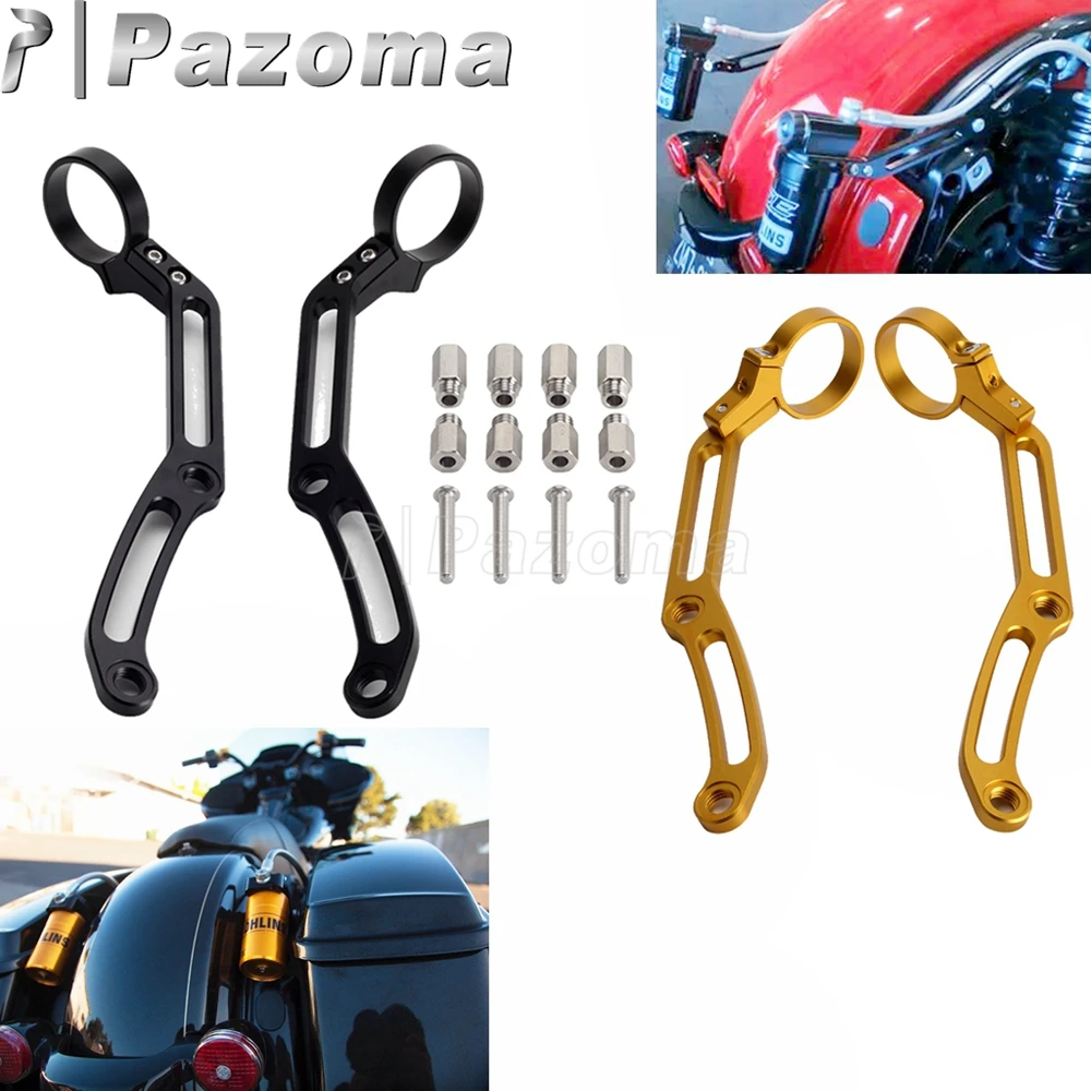 

Motorcycle Rear Tour Pack Bagger Remote Reservoir Shock Bracket For Harley FLHTK FLHTCU Electra Glide Road King Street Glide ST