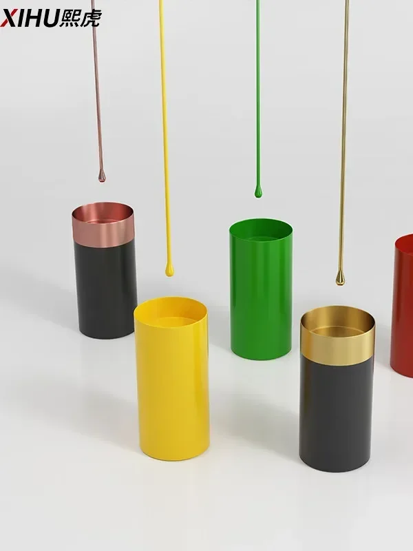 TP-11  Red Yellow Stainless Steel Column Basin Light Luxury Nordic Bar Integrated Floor-to-ceiling Wash Basin Washbasin