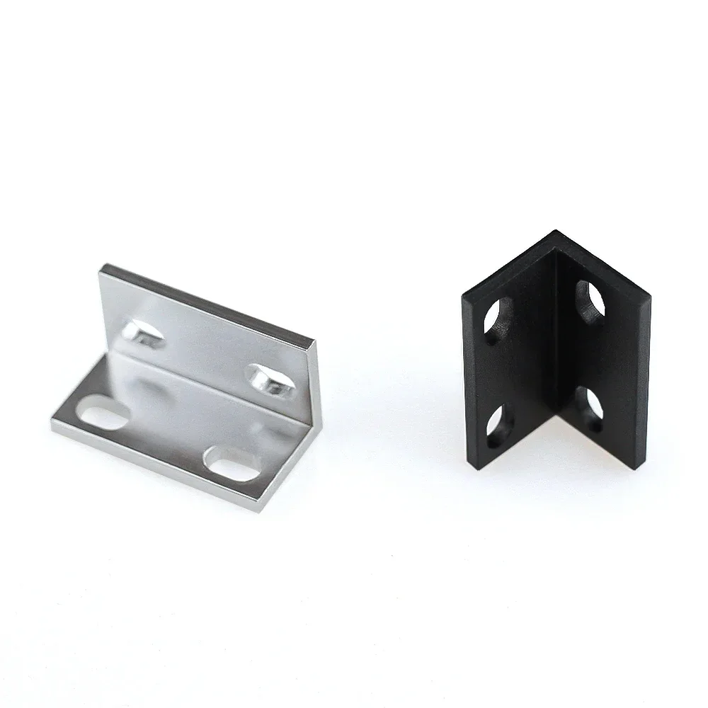 4Pcs Single Double Triple Universal L Type Support Brackets Fitting Angle Aluminum Connector for Aluminium Profile