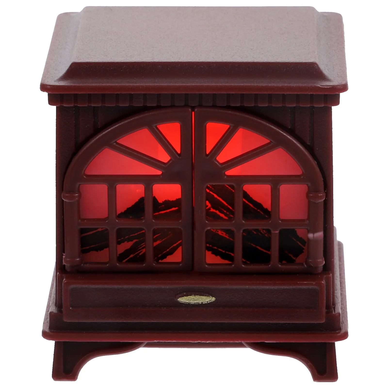 Dollhouse Mini Fireplace Stove Warmer Simulated Firewood Christmas Decoration Furniture Model (Black) for Miniature