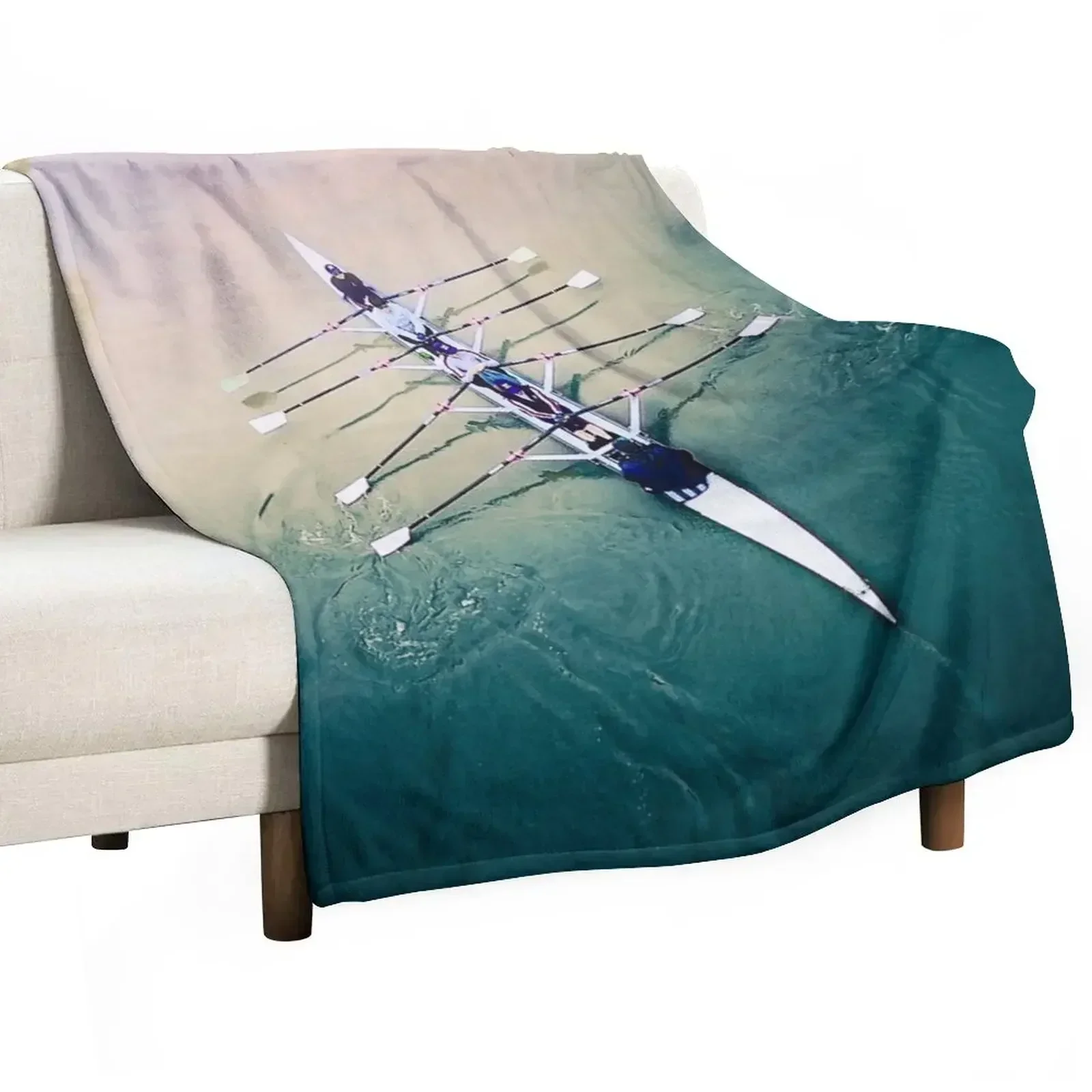 

Rowers Rowing Color Throw Blanket Heavy Designers Bed Soft Beds Blankets