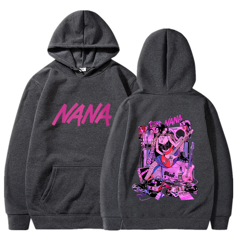 Japan Anime NANA Plus Size Hoodie Oosaki Nana Hooded Men Sweatshirts Harajuku Long Sleeve Female Pullover Casual Clothes Tops