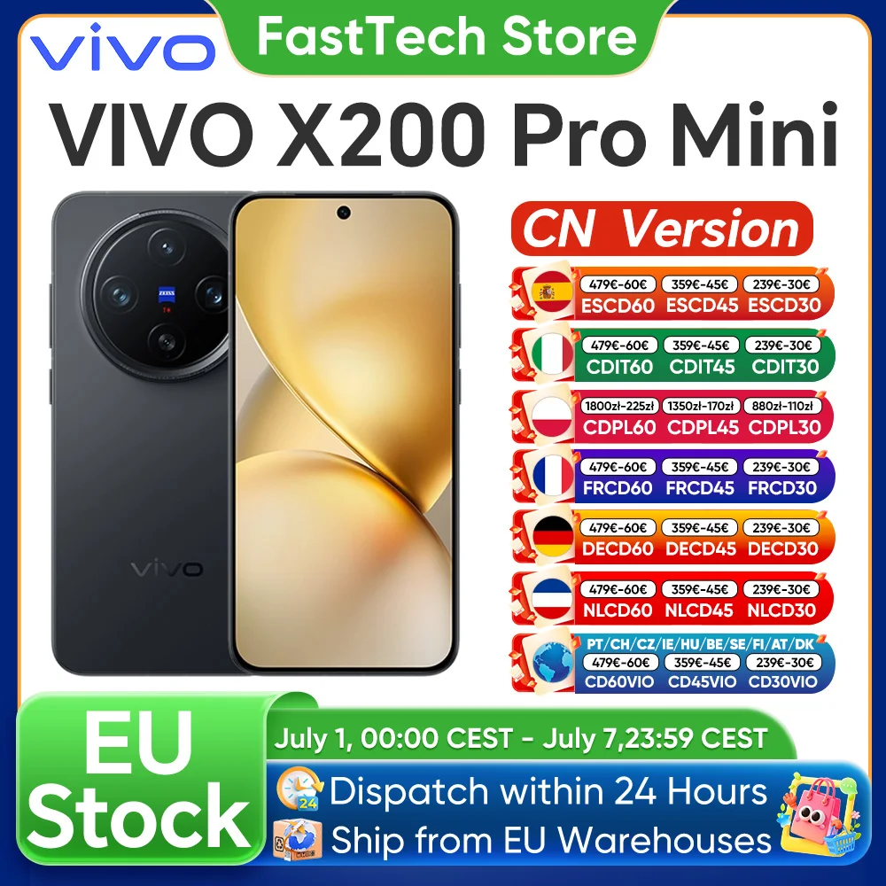 VIVO X200 Pro Mini OriginOs 5 6.31" AMOLED 120Hz scherm Dimensity OTA 5700mAh 90W 50MP camera Ondersteunt Google CN versie VIVO Nieuw