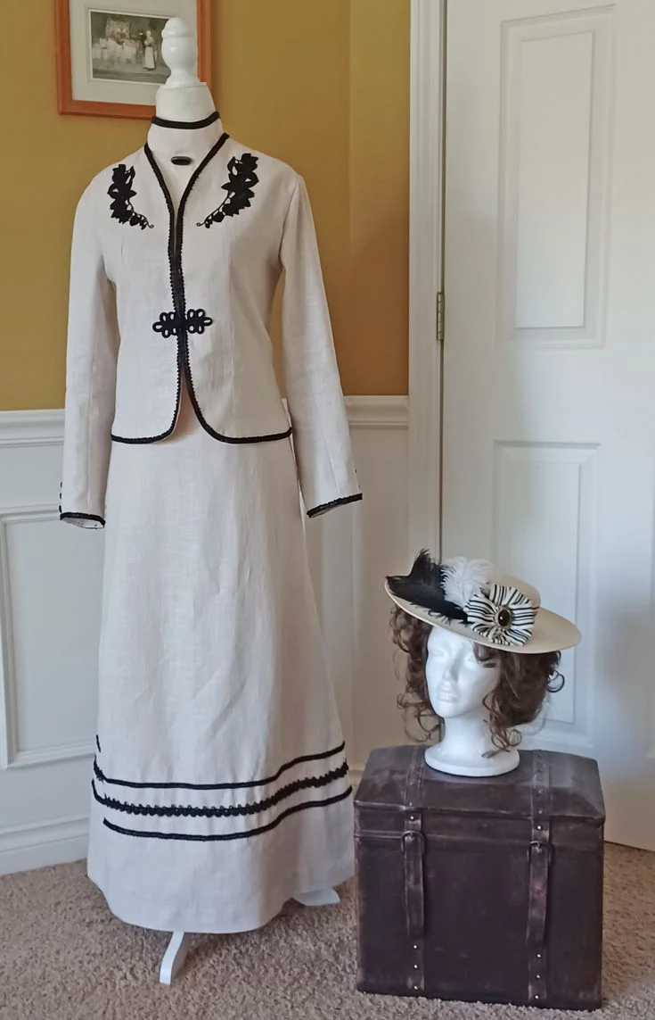 1912s الفيكتوري الإدواردي الأبيض الكرة ثوب المرأة التاريخية دوقة يوم فستان خمر Steampunk نزهة فستان زي