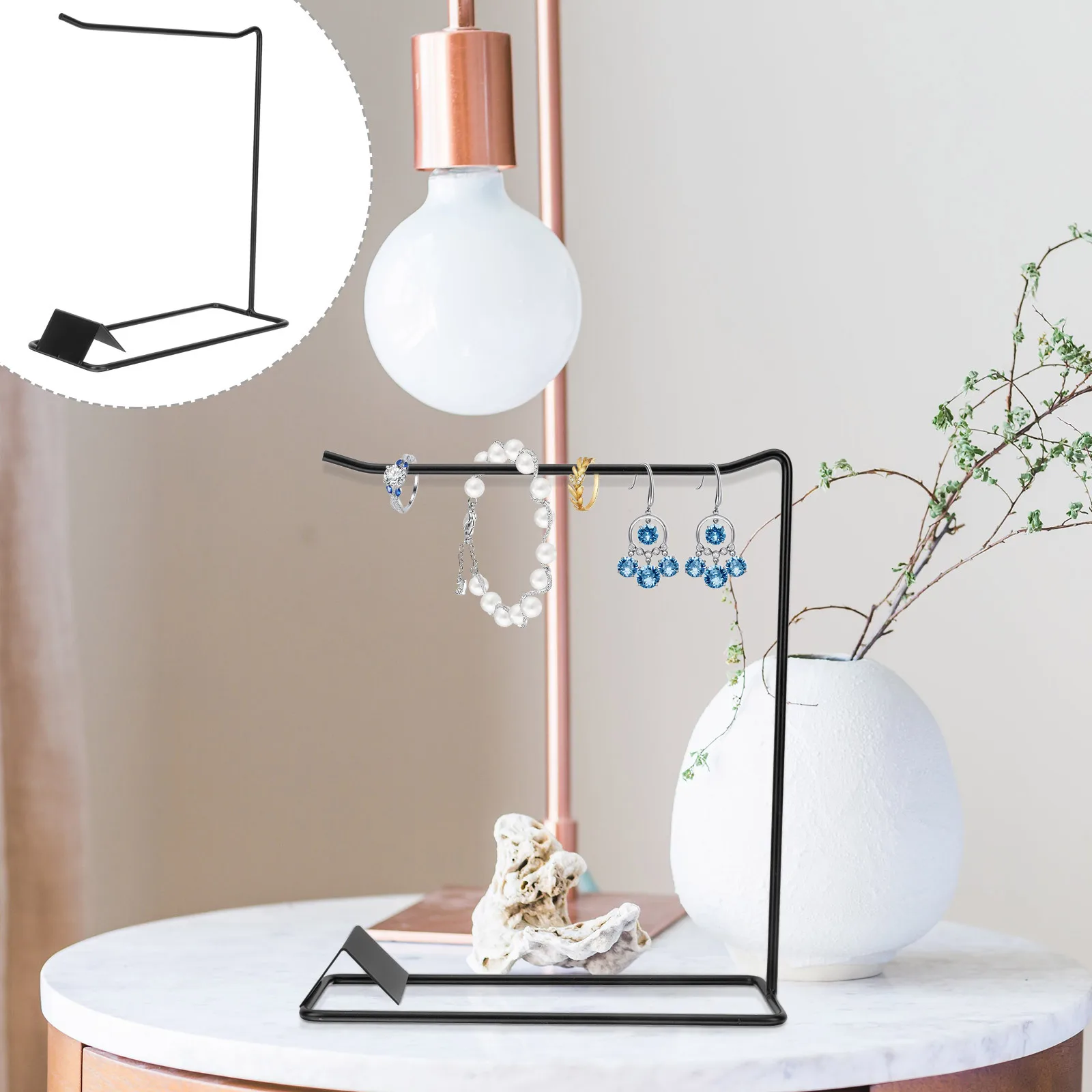 

Металлическая подставка для ювелирных изделий, органайзер, подвесные серьги, демонстрационная стойка, держатель для ожерелья, браслета, железная подставка, аксессуар для рукоделия