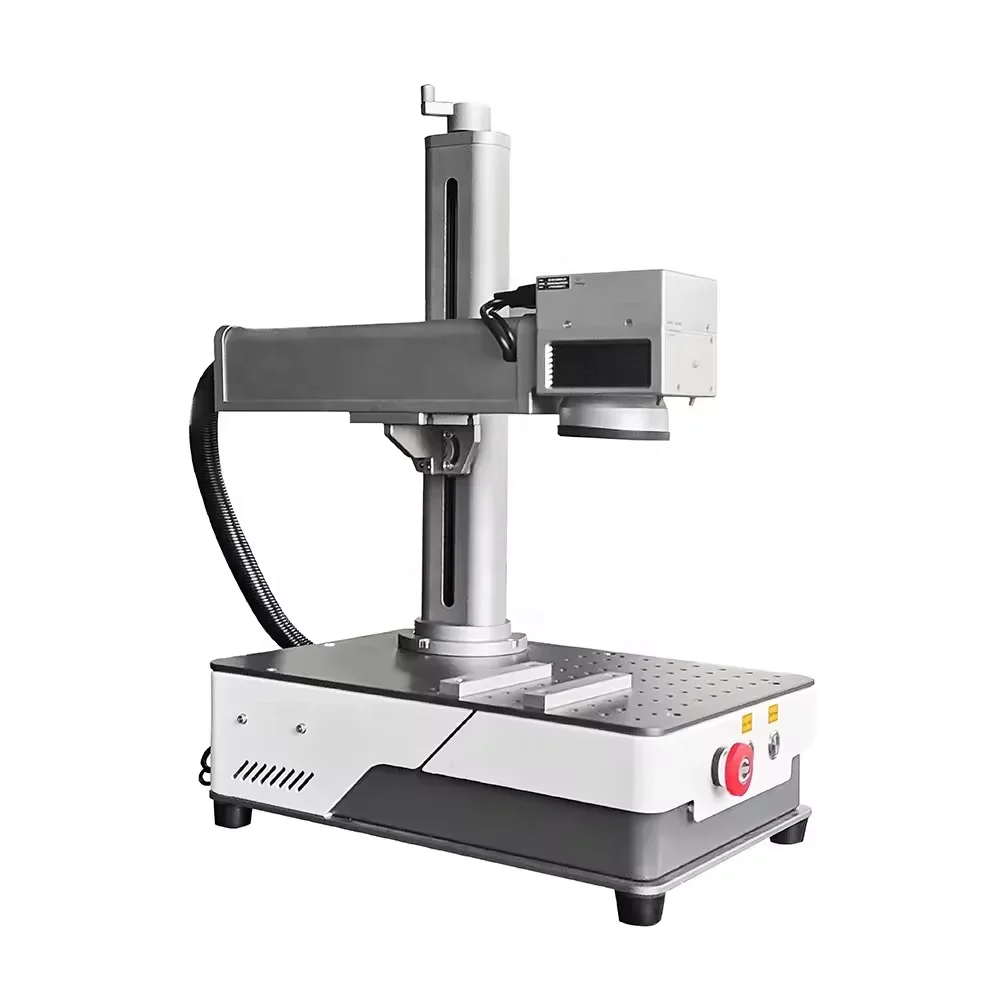 

High speed economic metal jewelry nameplate label laser marker mini portable fiber laser marking machine for beginner