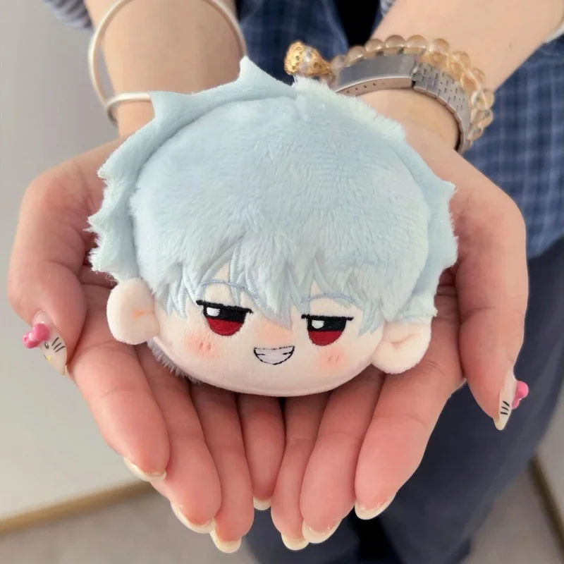 8cm GINTAMA pluszowe zabawki Cartoon śliczne miękkie nadziewane Sakata Gintoki brelok lalki dla dziecka urodziny prezent na boże narodzenie