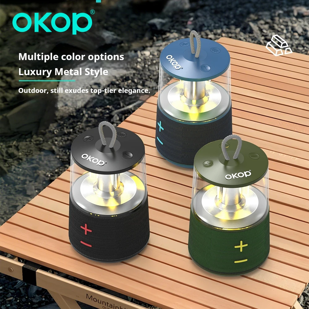 OKOP سمّاعات بلوتوث، مكبر صوت خارجي، ضوء التخييم، مكبرات صوت بلوتوث، مضخم صوت، سطح المكتب المنزلي مصباح مكتبي LED متعدد الوظائف #1