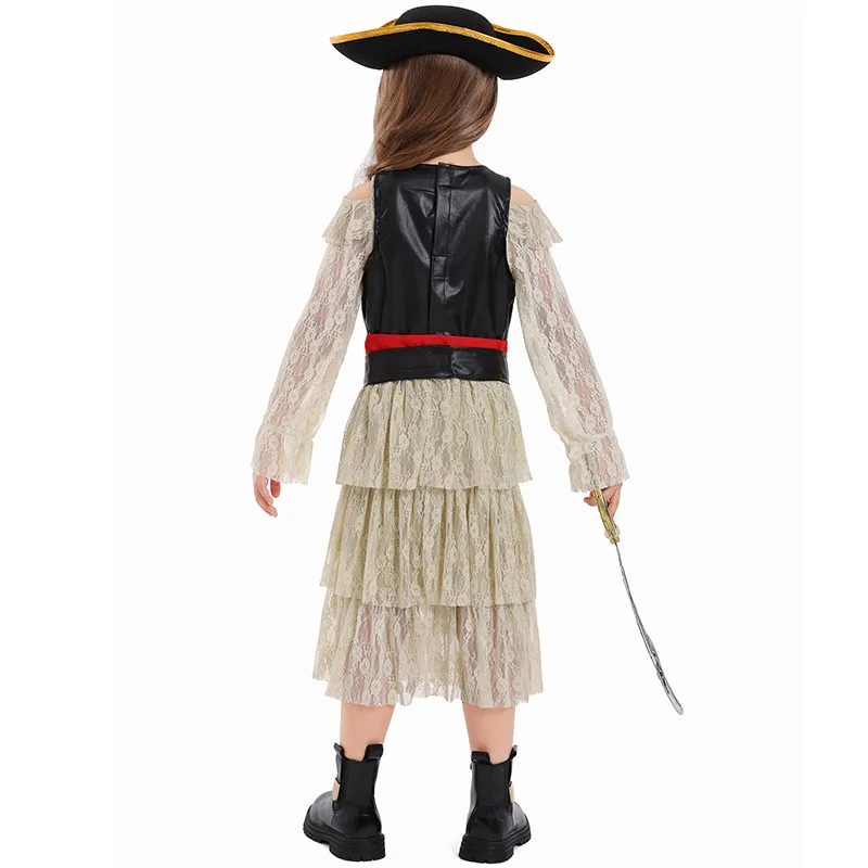 Kostium pirata karaibskiego dla dzieci Captian Jack Sparrow mały pirat chłopcy dziewczęta przebranie kostiumu Halloween Cosplay