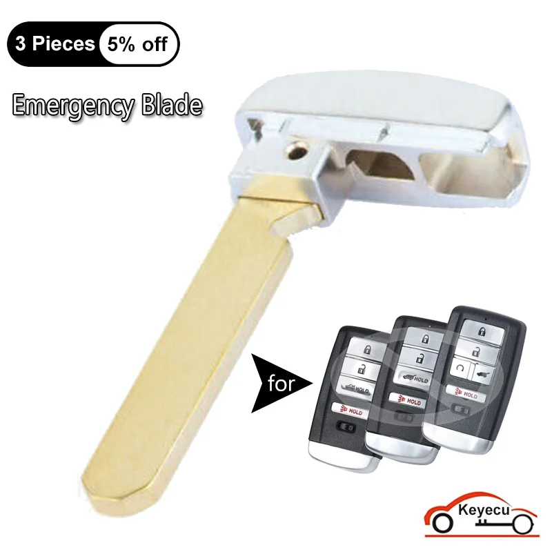 

KEYECU Uncut Insert Emergency Key Blade for Acura MDX RDX ILX TLX RLX 2014 2015 2016 2017 2018 2019 2020 21 Smart Remote Car Key