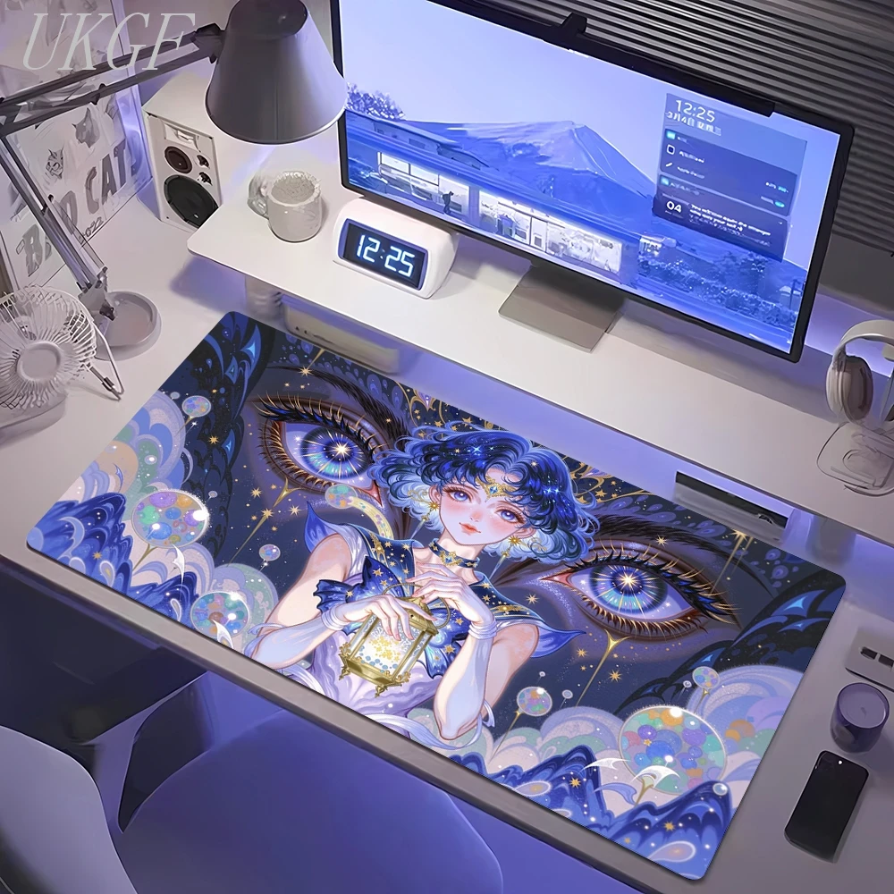 Tappetino per mouse Xxl Speed Eyes Mausepad Anime Stile antico Ragazza Tappetino da scrivania grande Accessori da scrivania Tappetini da gioco per ufficio Tappetino da scrivania per computer