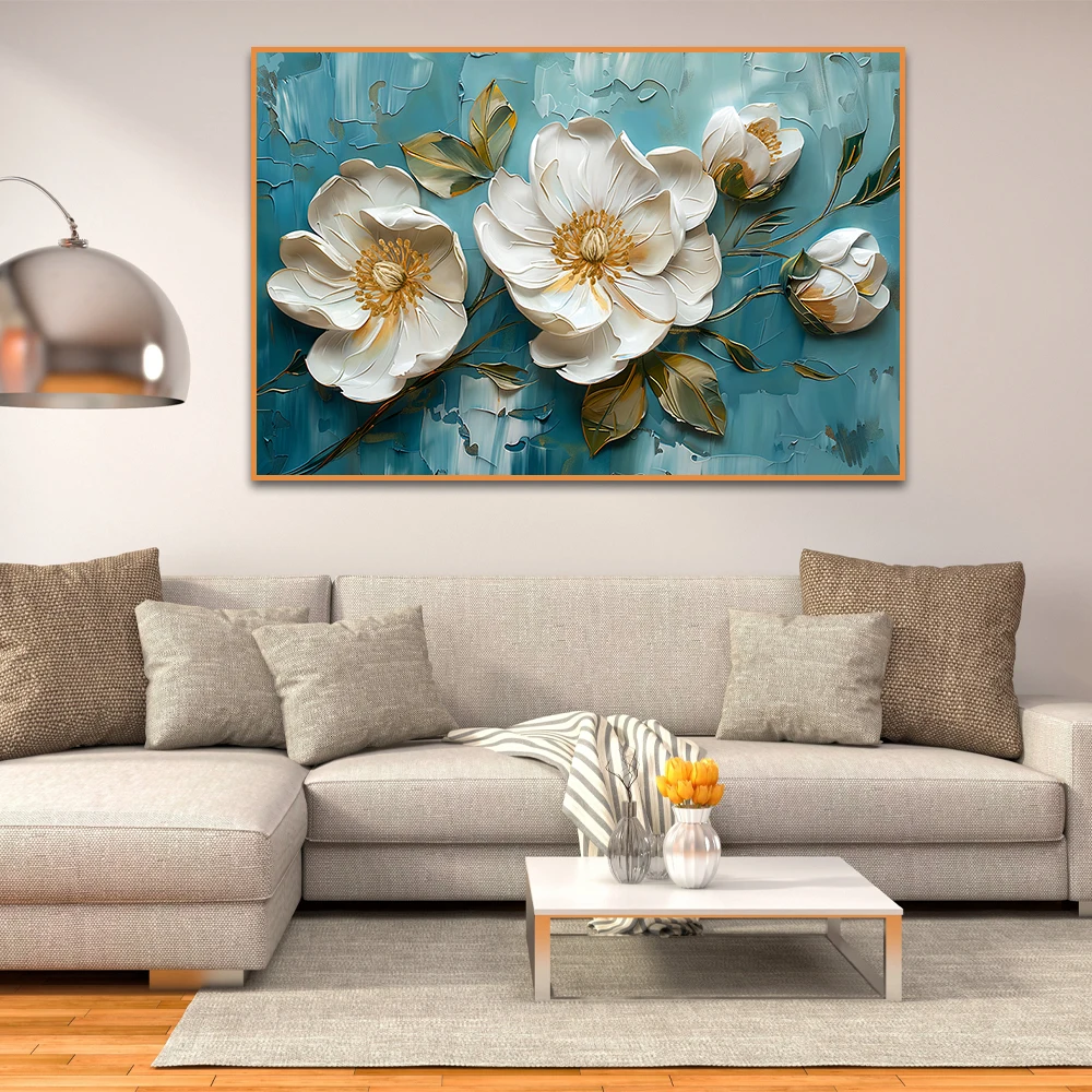 

Abstract Flower Canvas Painting Floral Nature Landscape Wall Art Poster for Home Living Room Decoration Wonderful Gifts