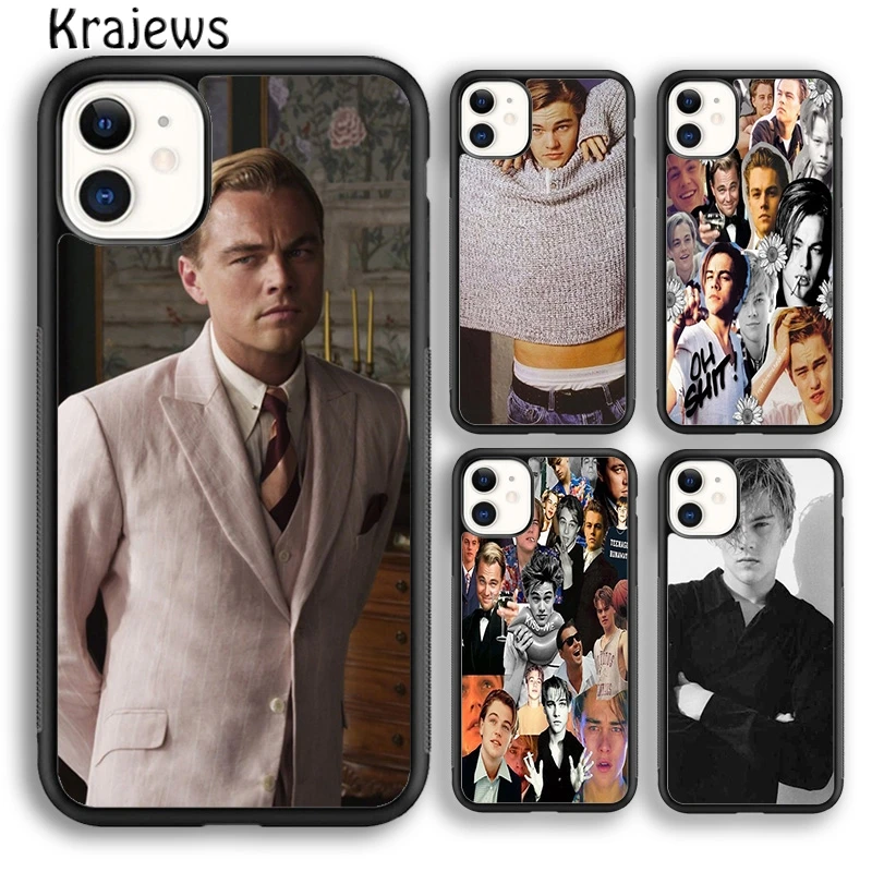 Krajews Leonardo DiCaprio Handsome Face Phone Case Cover For iPhone 16 15 14 plus XS XR 11 12 mini 13 pro max Fundas