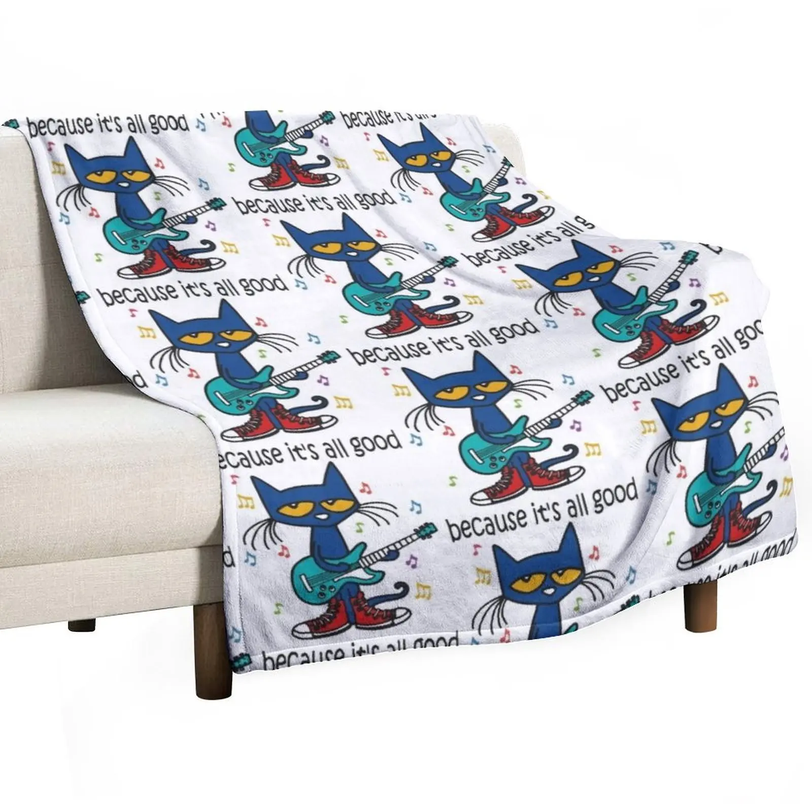 

Pete the cat Throw Blanket Luxury Thicken Plaid Blankets