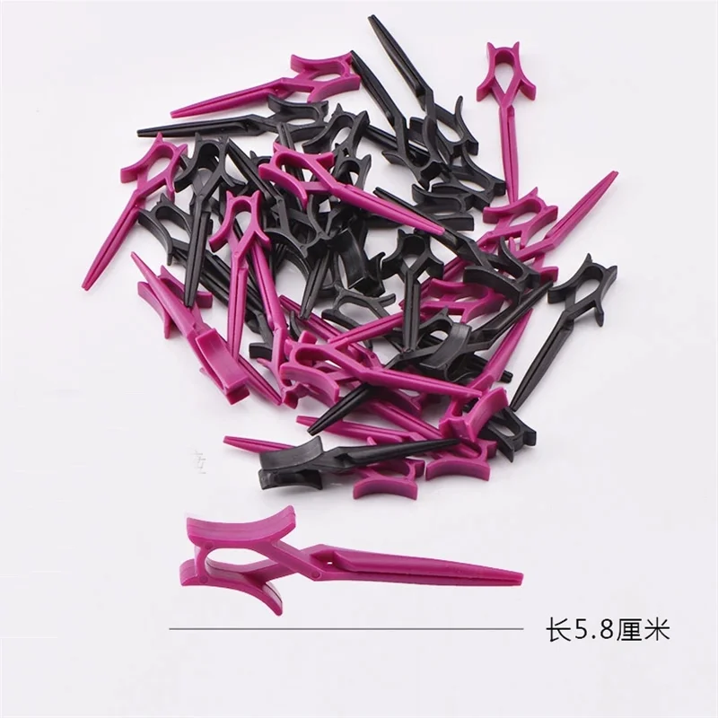 40pcs Hair Salon Perm Clips Self-Adhesive Air Bangs Curling Roller Hair Clip Men's Texture Styling Position Cross Section Clamps