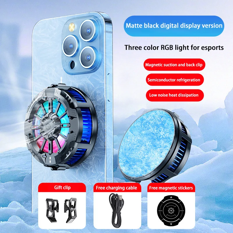 Mobile Phone Cooler Smartphone Cooling Fan Cooling Radiator For Gaming Mobile Phone Finger Games Computer Plugins 2024 New