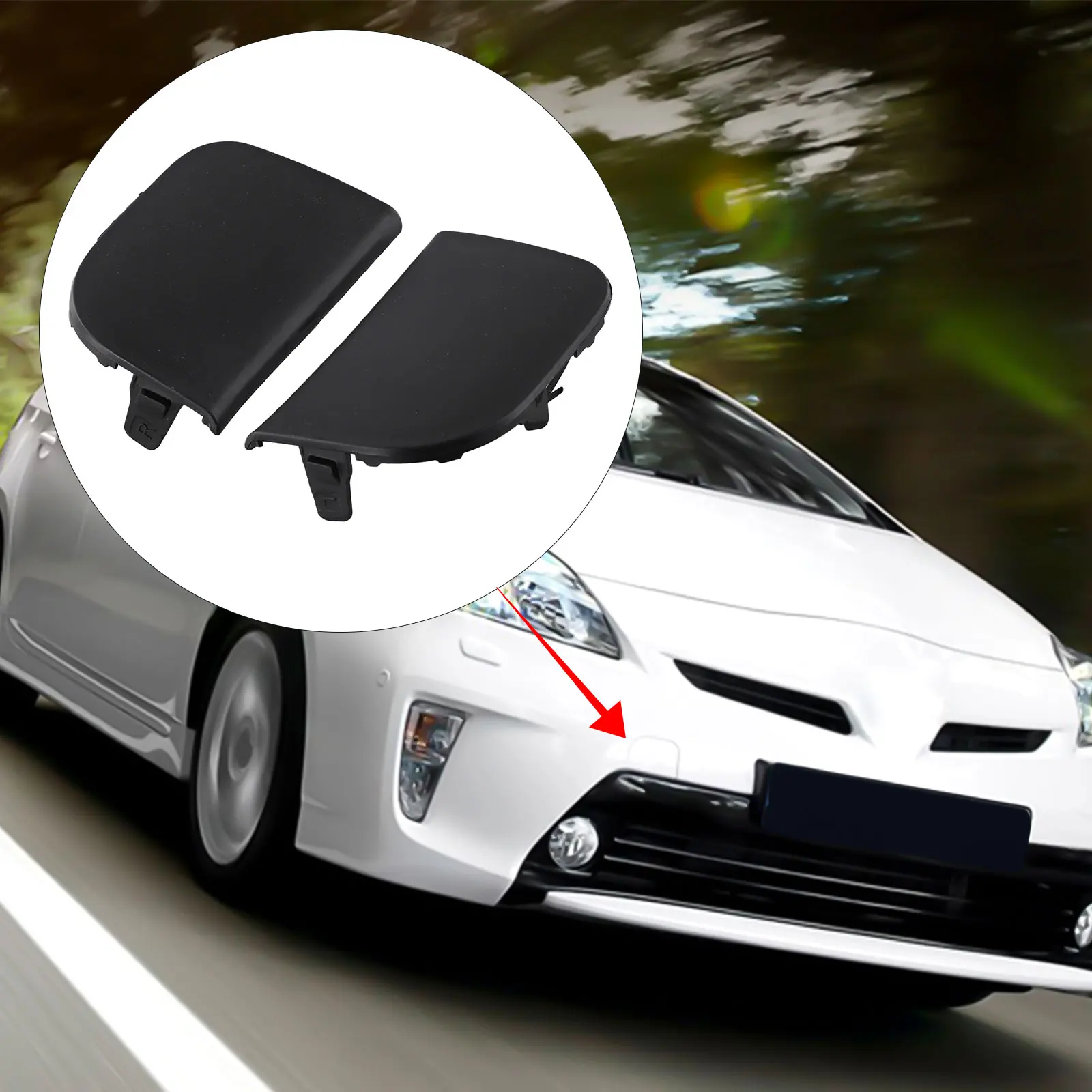 

Front Bumper Tow Hook 2012-2015 Prius Tow Hook Cover Easy-to-follow Instructions Plastic Material High Universality Fitment