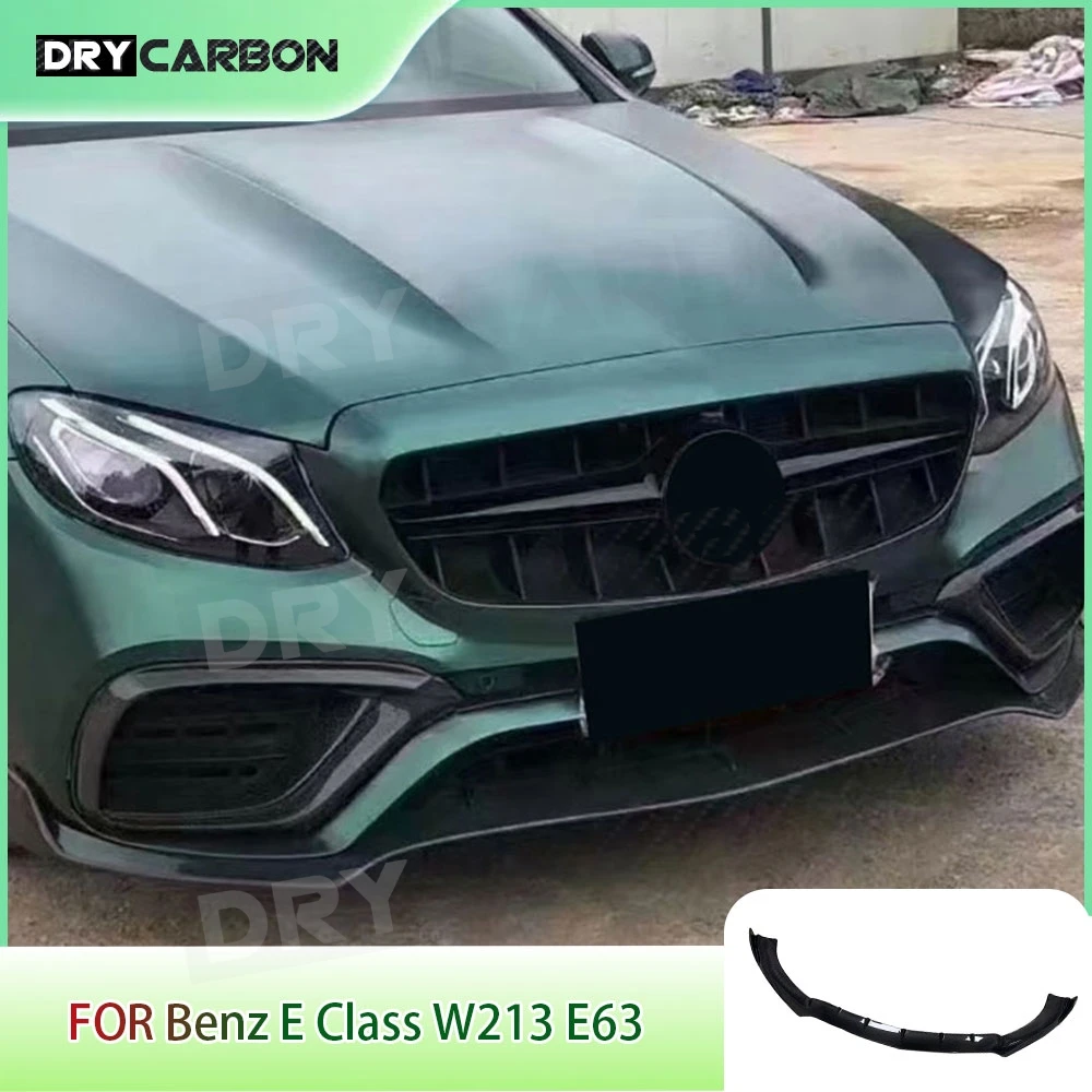 

Front Bumper Lip Spoiler Splitters For Mercedes Benz E Class W213 E63 AMG 2017 2018 2019 Carbon Fiber Car Accessories