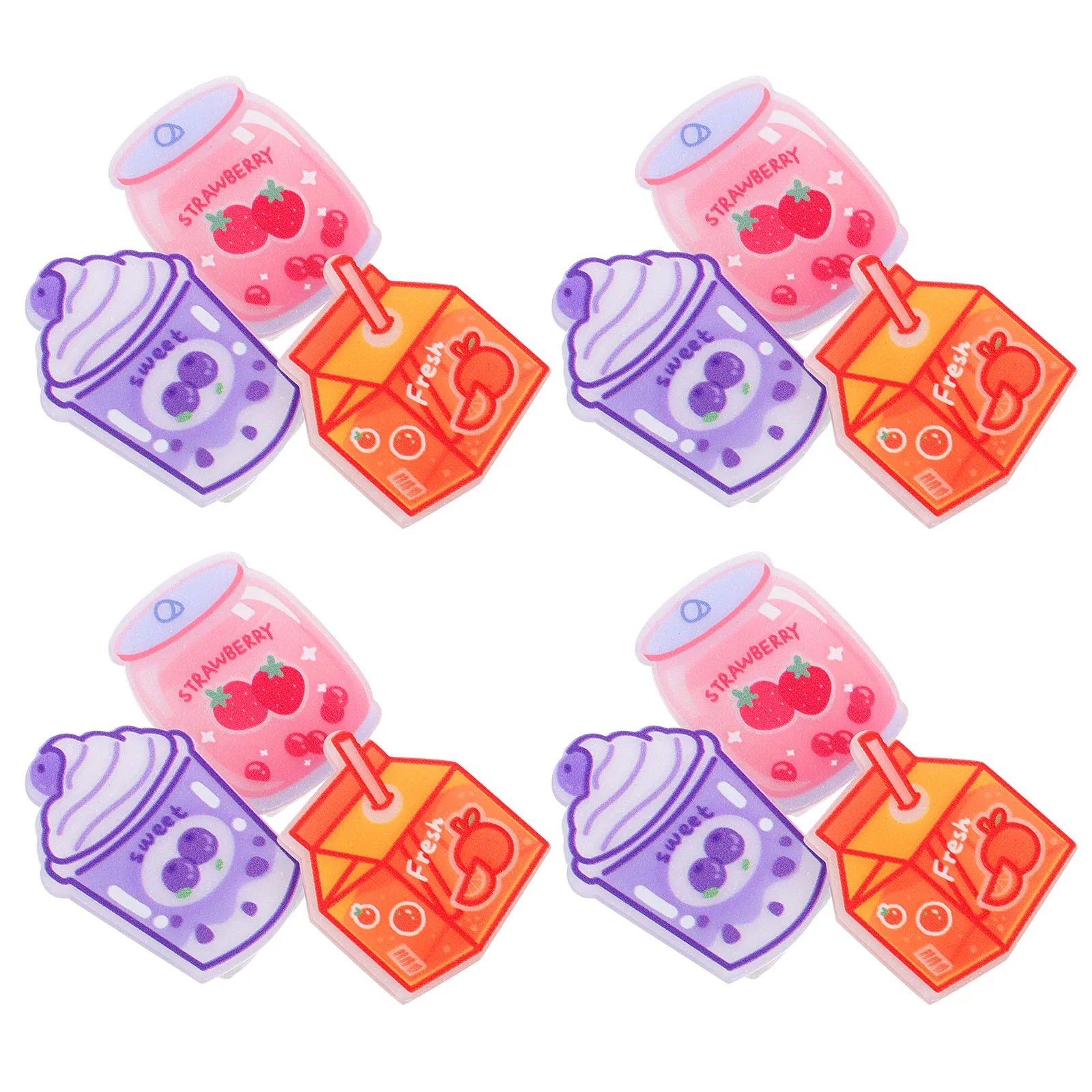 

15Pcs Creative Cartoon Clips Adorable Acrylic Paper Clips Decorative File Clamps Compact for Office Study Supplies