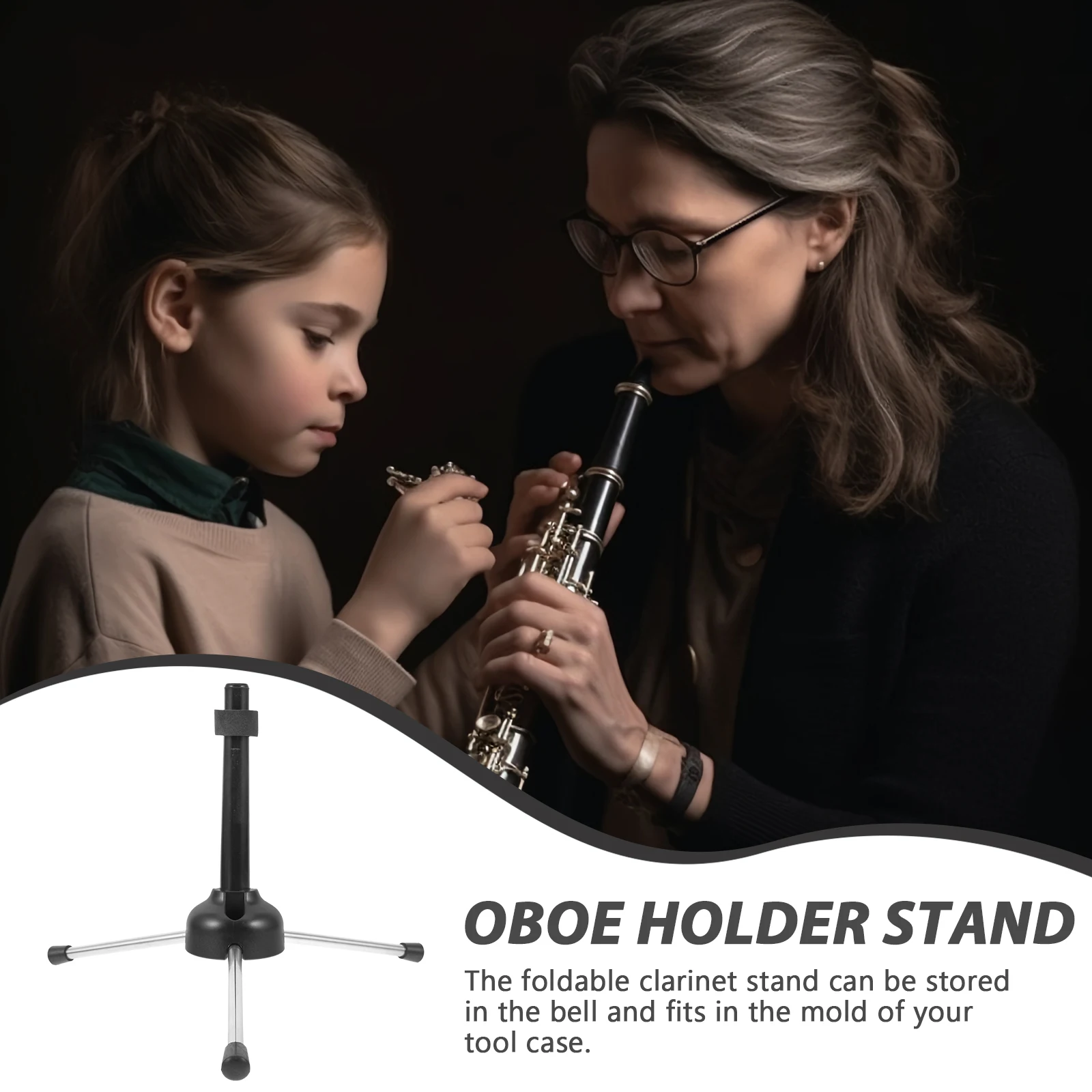 

Foldable Instrument Accessories Clarinet Stand Oboe Oboe Holder Stand Bracket Stable Clarinet Bracket Structure