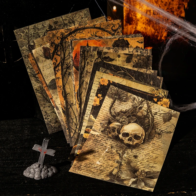 

Phantom's Vintage Chronicle Series Ретро Темный призрак Пейзаж Материал Упаковка Креативный DIY Непотрібный журнал Коллаж Канцелярские принадлежности