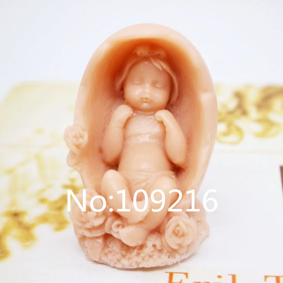 1pcs 3D Cradle Girl Baby (zx212) Food Grade Silicone Handmade Soap Mold Crafts DIY Mould