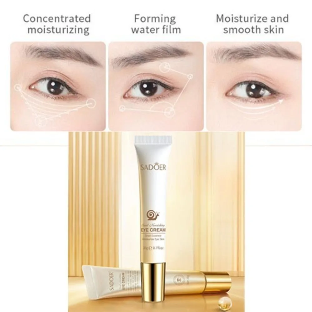 Instant Remove Wrinkle Eye Cream Tightening Anti-Ageing Collagen Snail Eye Cream Moisturizing Anti-Puffiness Eye Serum Beauty