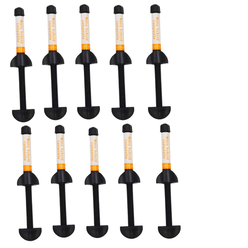 10PCS Dentist Consumables Dental Restoration Syringe Universal Color Shade Dentistry Enamel Material Aesthetics Resin