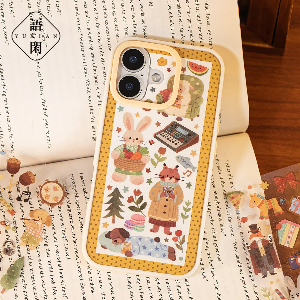 2 قطعة/1 مجموعة ملصقات سجل القصاصات Kawaii قصة موريتومو غير المرغوب فيه مجلة الذهب مخطط القرطاسية الزخرفية #4