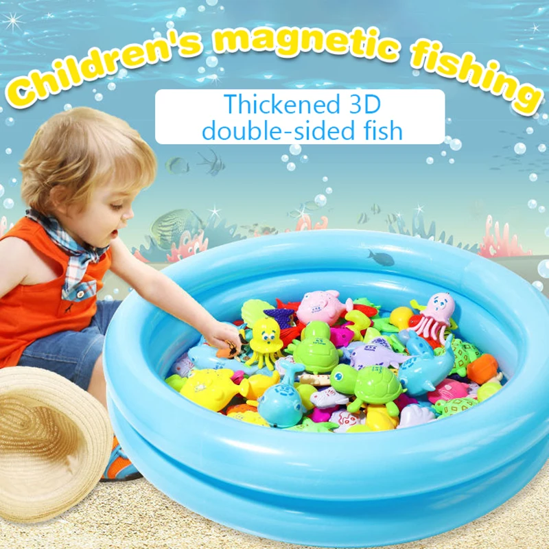 Toy Fishing Pond Set Water Play Fish Pond Double Round Pond Stall Pond Children's Fish Pond