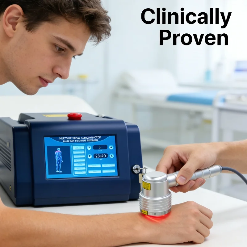 Professional 1055mW 25+4 Diodes Class 3b Cold Laser, 650nm 808nm Infrared Red Light for Neuropathy Tendonitis Bursitis Pain Care