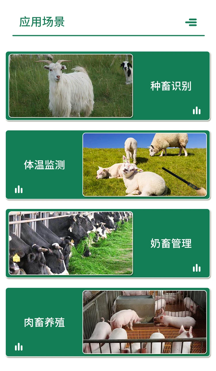 Lector de tarjetas de Control de acceso de palo largo con acabado ABS de frecuencia RFID 134,2 kHz opcional para el seguimiento de animales de gestión de ganado