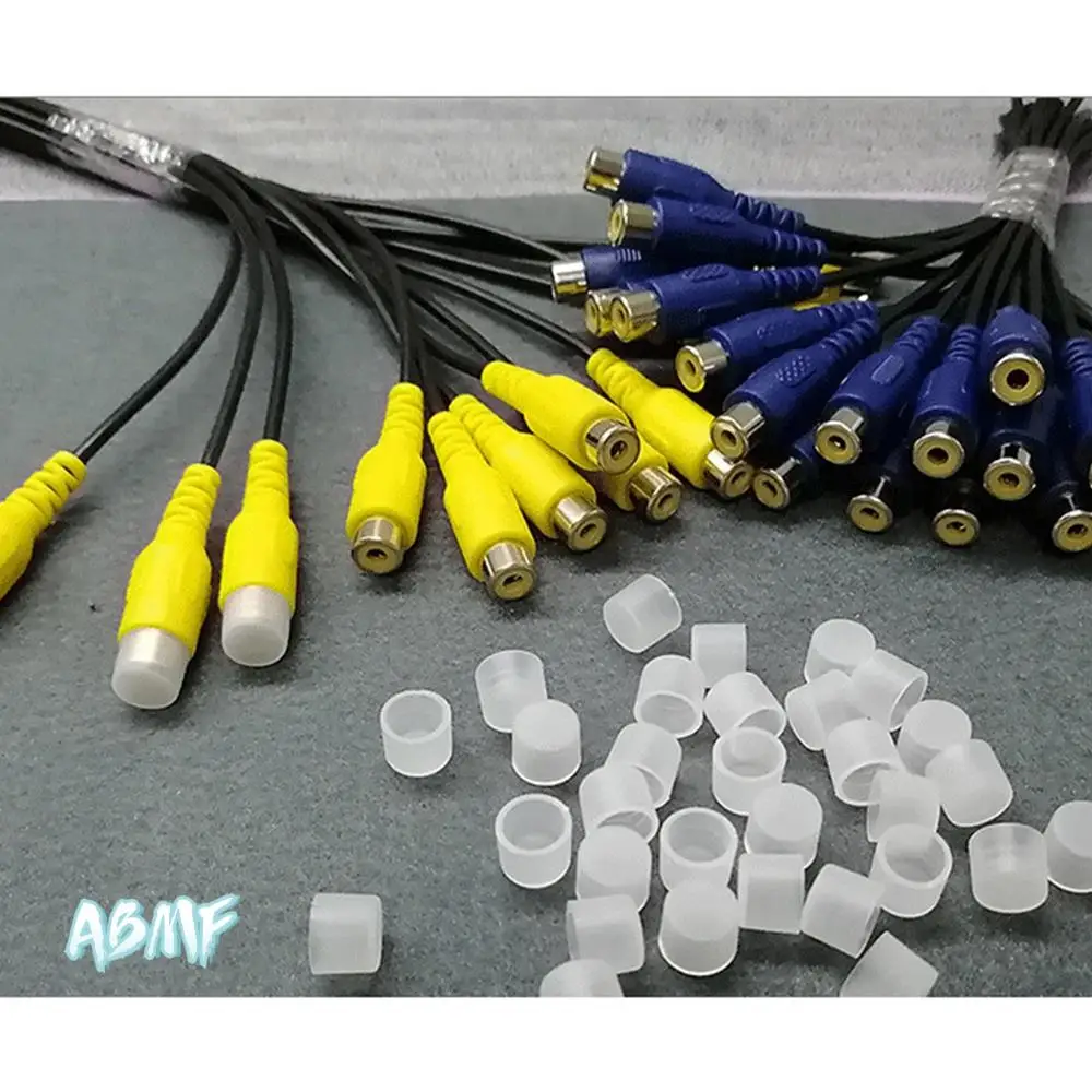 

ABMF-500Pcs/Lot RCA Plug Protective Cover Audio Lotus Head Lotus Block Plug Dust-Proof Cover Dust-Proof Cap