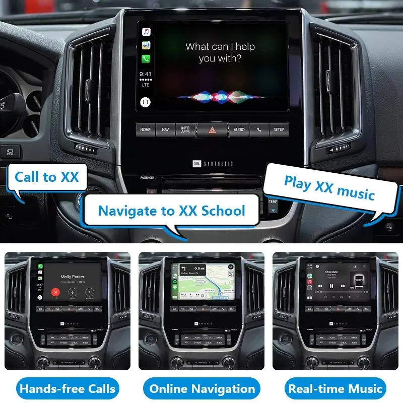

LC200 Auto Electronics Wireless Apple CarPlay Android Auto for 2007- 2021 LC200 Car Play Original Screen Upgrade